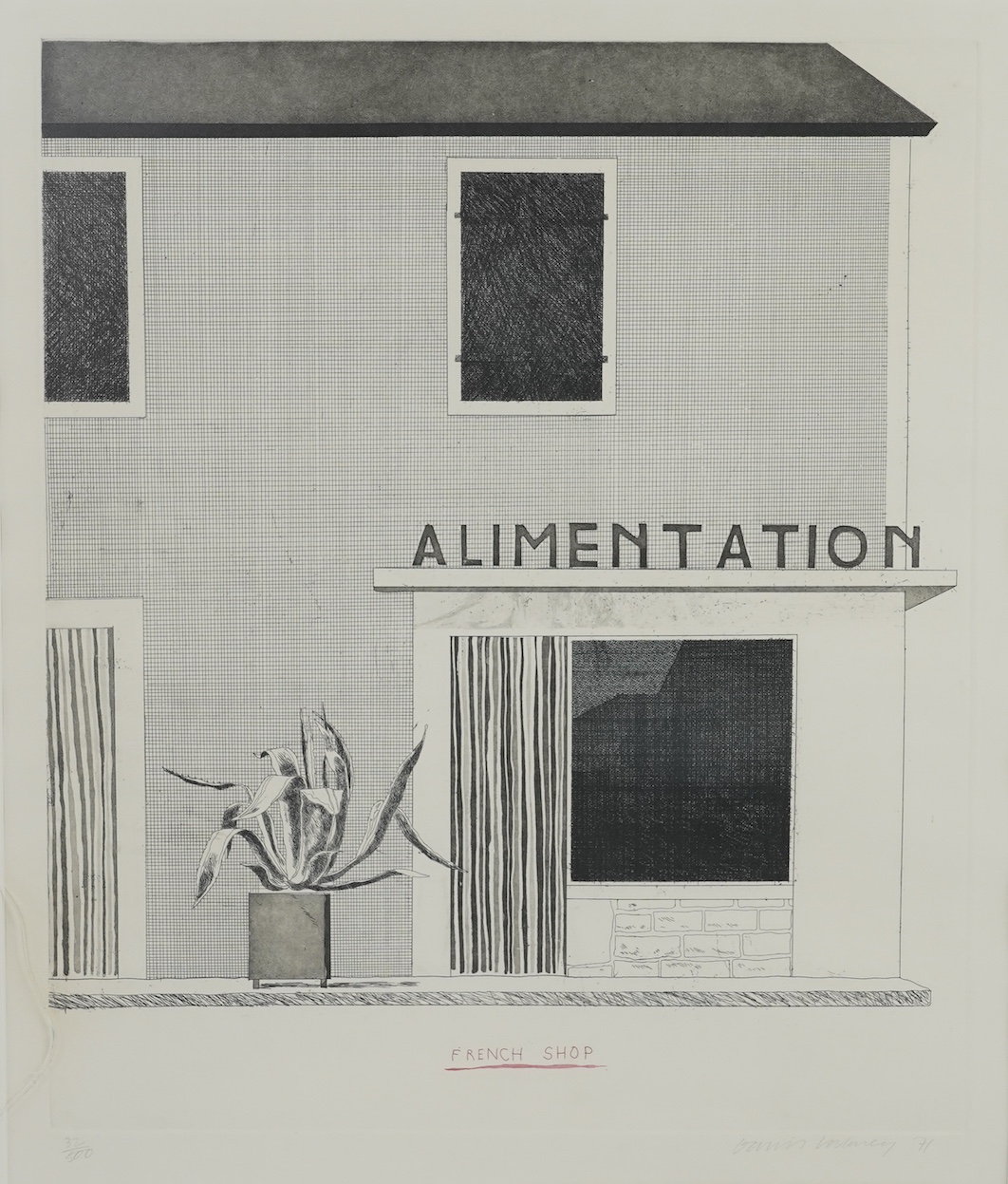 David Hockney RA, b. 1937, 'French Shop - Alimentation'